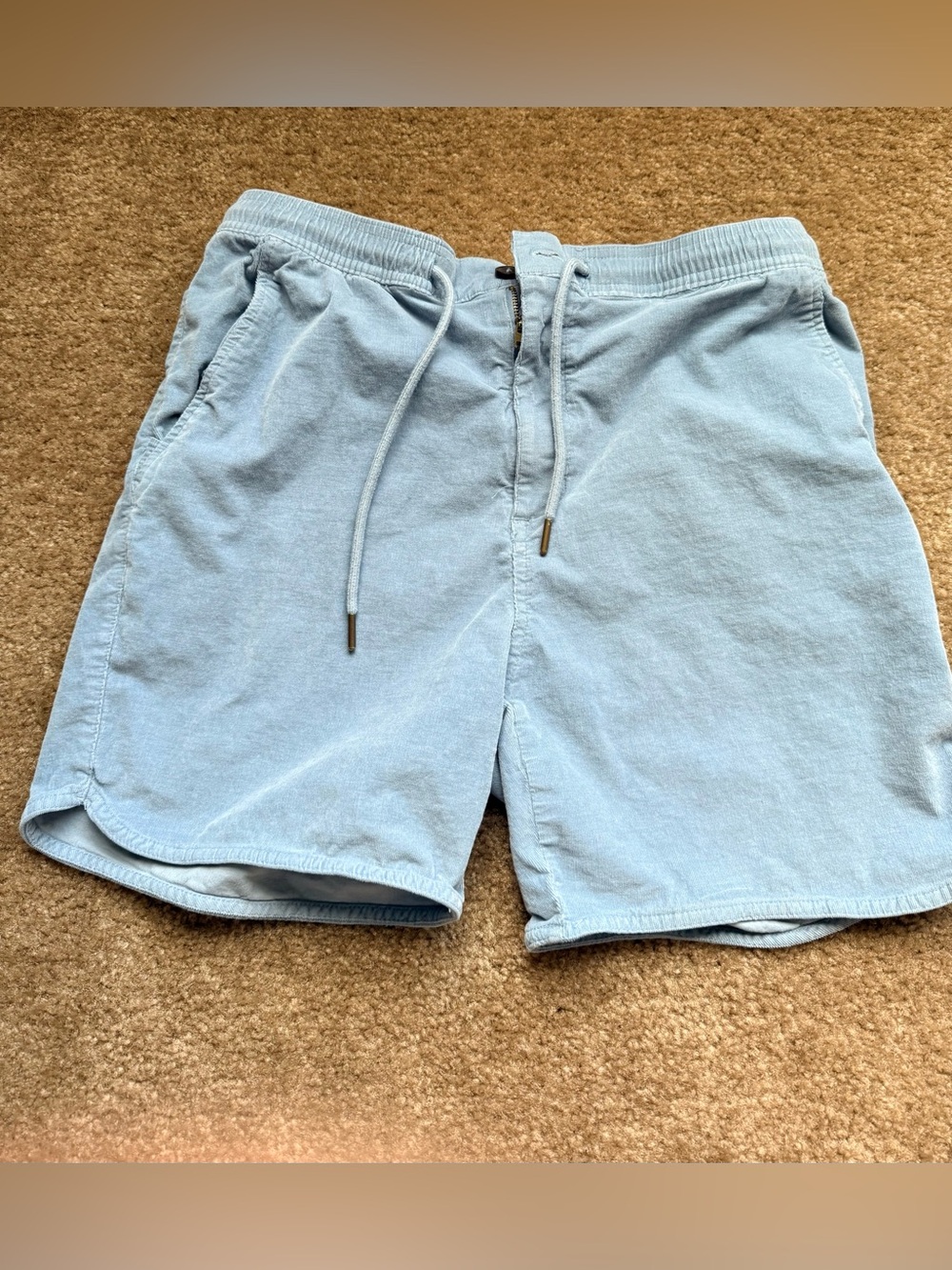Men’s Laguna  Blue Drawstring corduroy Shorts sz l